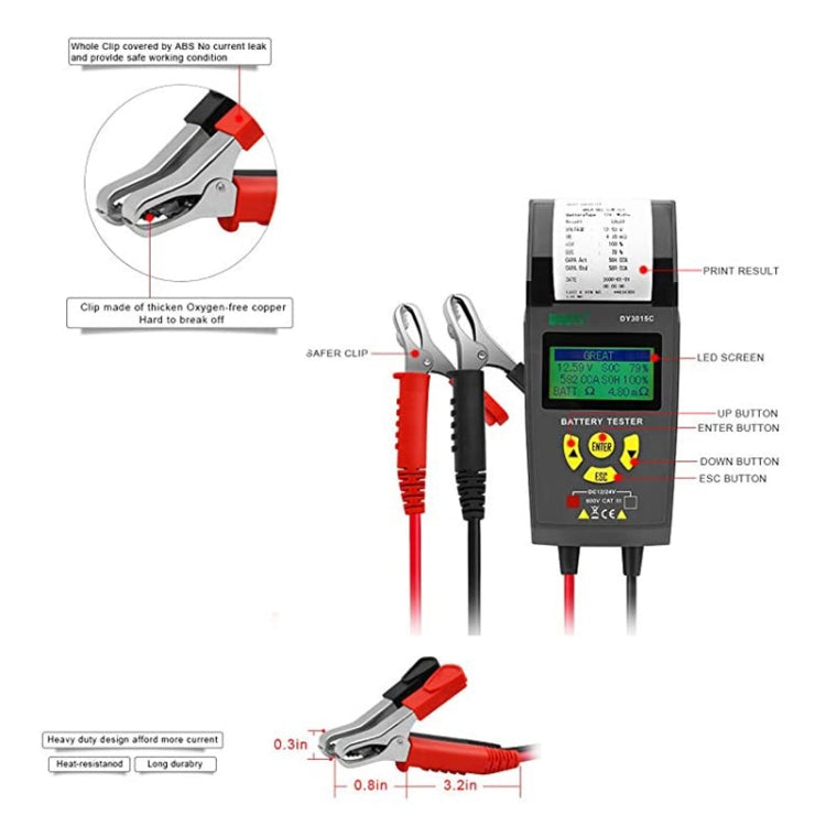 DUOYI DY3015C Car 24V Battery Tester, DY3015C DUOYI DY3015C Car 24V Battery Tester, DY3015C